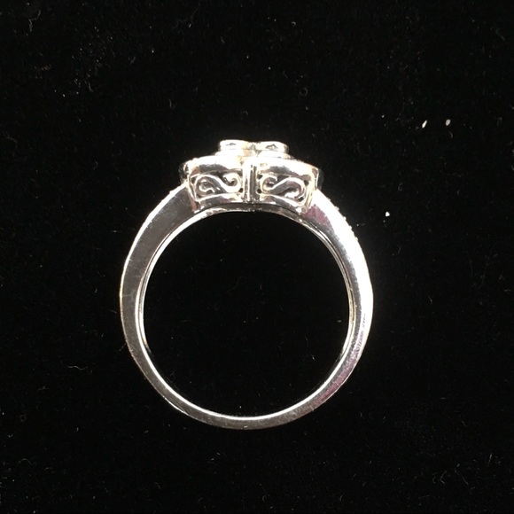 Heart Ring Diamonds And Sterling  size 7 - Picture 5 of 11